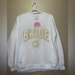 Simply Southern White and Gold 'Bride' Sweatshirt